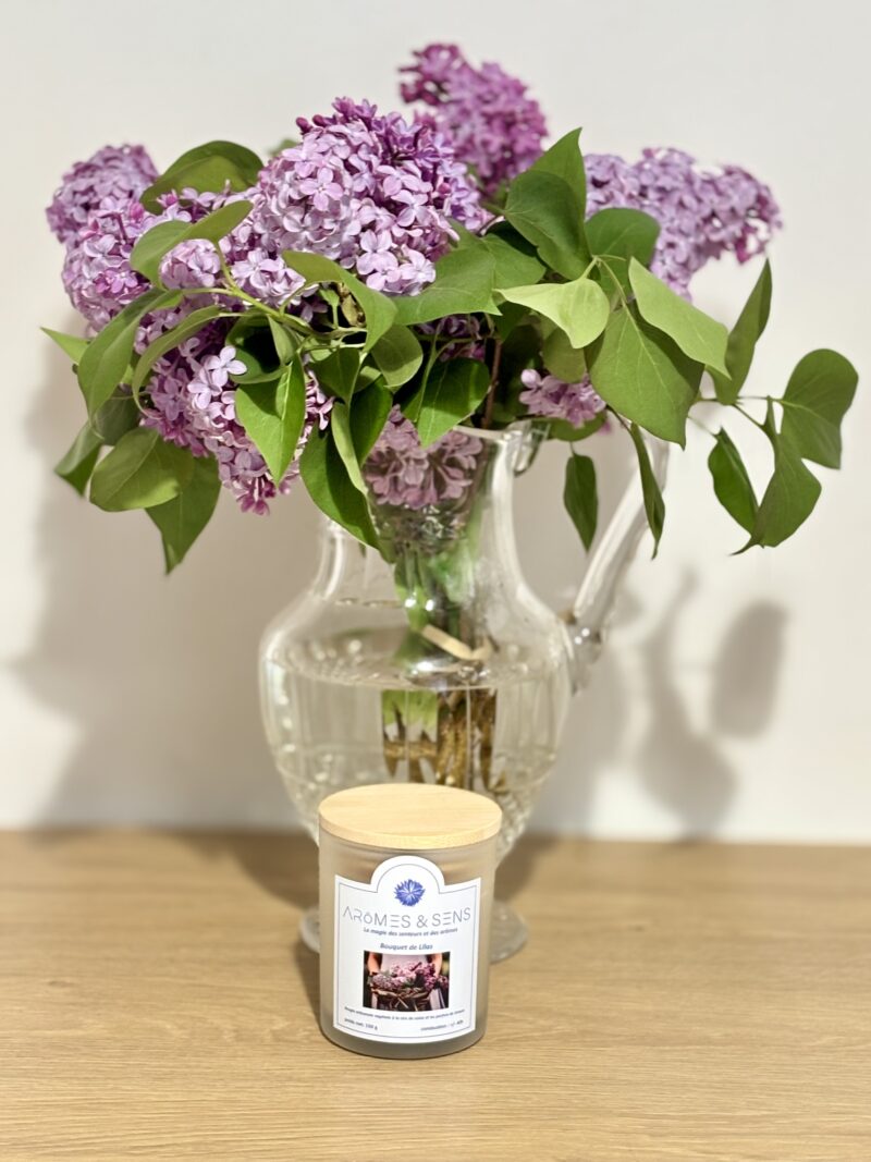 Bougie bouquet de lilas