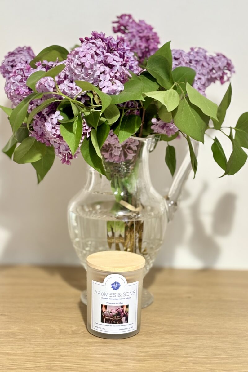 Bougie bouquet de lilas