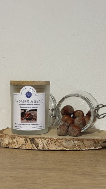Gourmandise de noisettes bougie gourmande